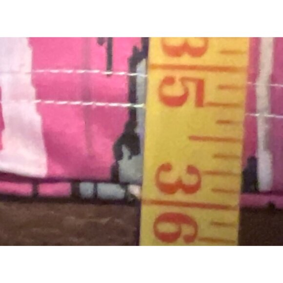 Tracy Negoshian XS Pink/Gray Ikat Print V-Neck Dress 3/4 Sleeve Stretchy - Picture 5 of 6